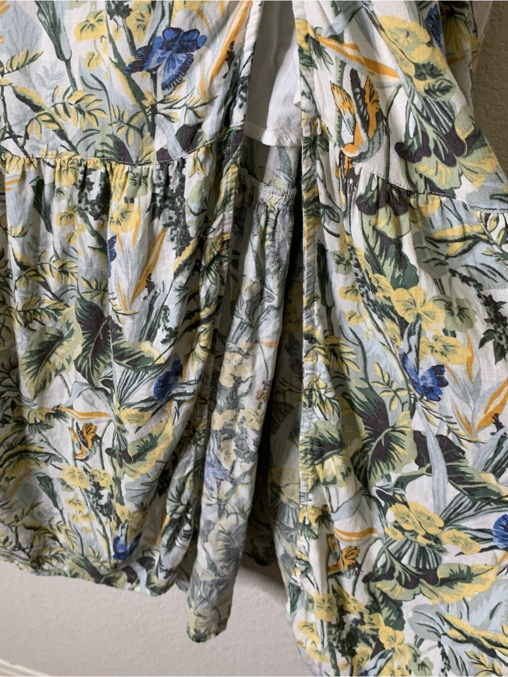 Abercrombie & fitch womens green plunge maxi dress in tropical print MT - Picture 4 of 10